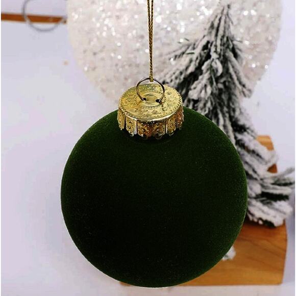 Velvet Christmas Ornaments, Velvet Ornaments for Christmas Tree, (2- Pack) - Picture 4 of 5